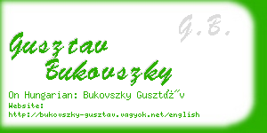 gusztav bukovszky business card